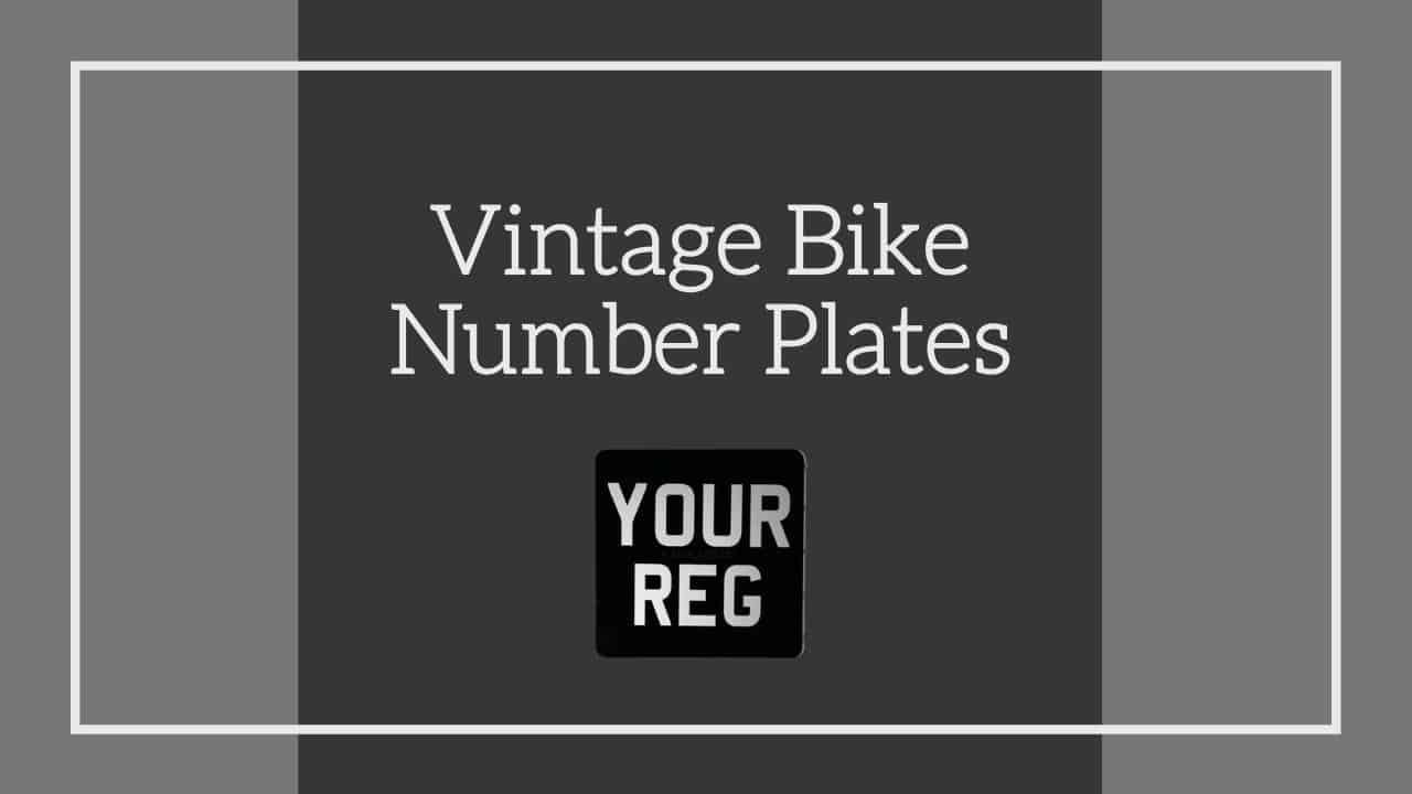 vintage motorbike number plates
