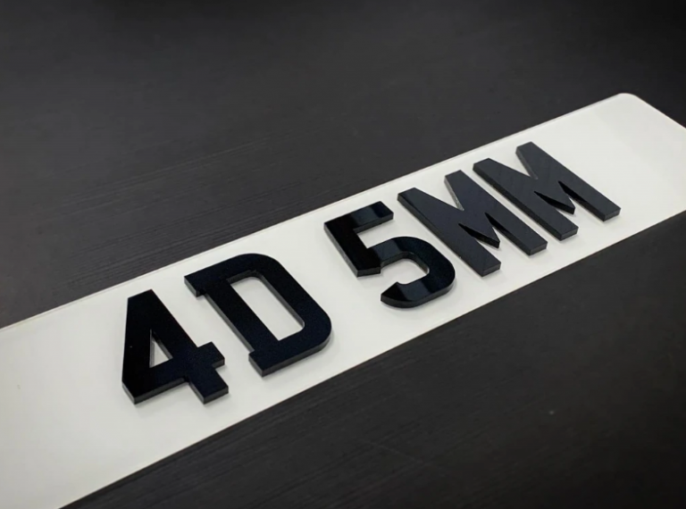 4D Laser Cut 5MM number plate