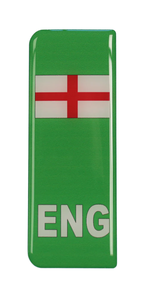 GEL ENG England EV Flash stick on Number plate badge