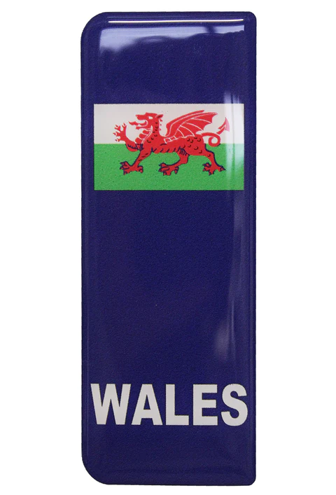 GEL Wales stick on Number plate badge