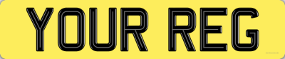 4D highline style letters number plate