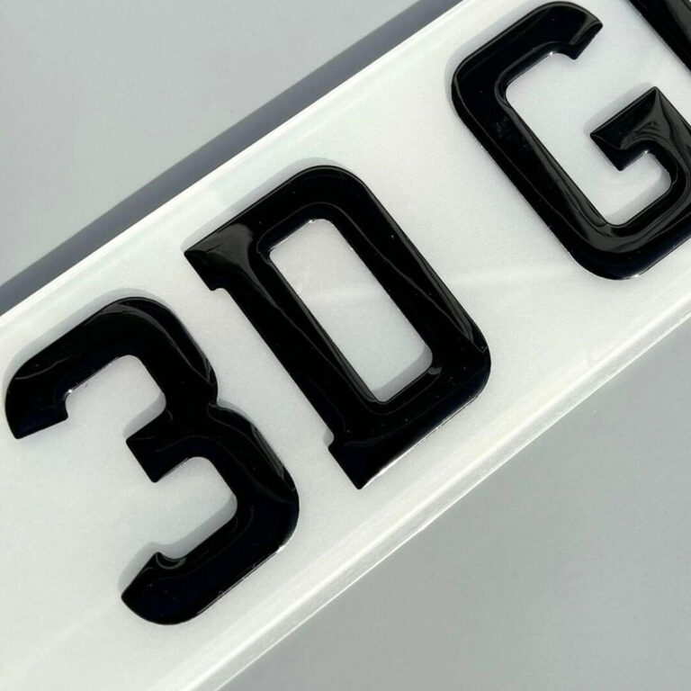 3d gel number plates